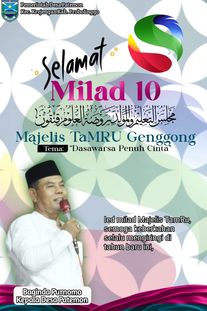 Dasawarsa Penuh Cinta: Apresiasi Kepala Desa Patemon, Baginda Purnomo, atas Kiprah Majelis TaMRU pada Milad ke-10