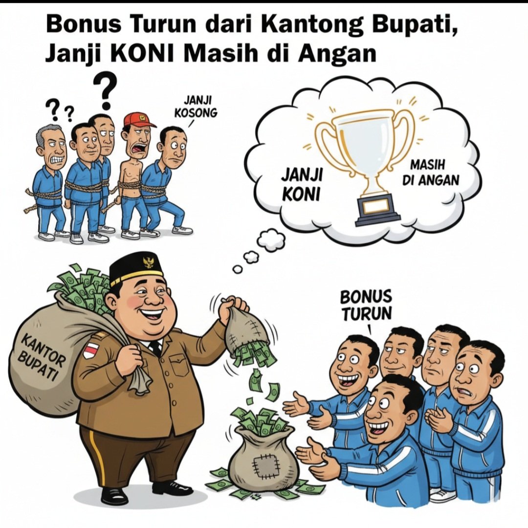 Bonus Turun dari Kantong Bupati, Janji KONI Masih di Angan