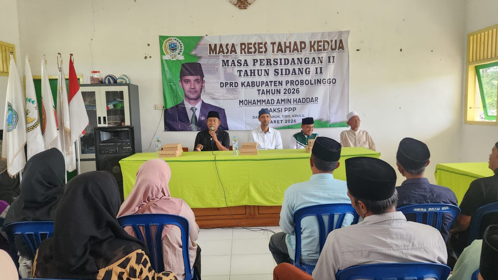 Reses Tahap Kedua, Mohammad Amin Haddar Perkuat Silaturahmi di Kantor Polindes Desa Brani Kulon