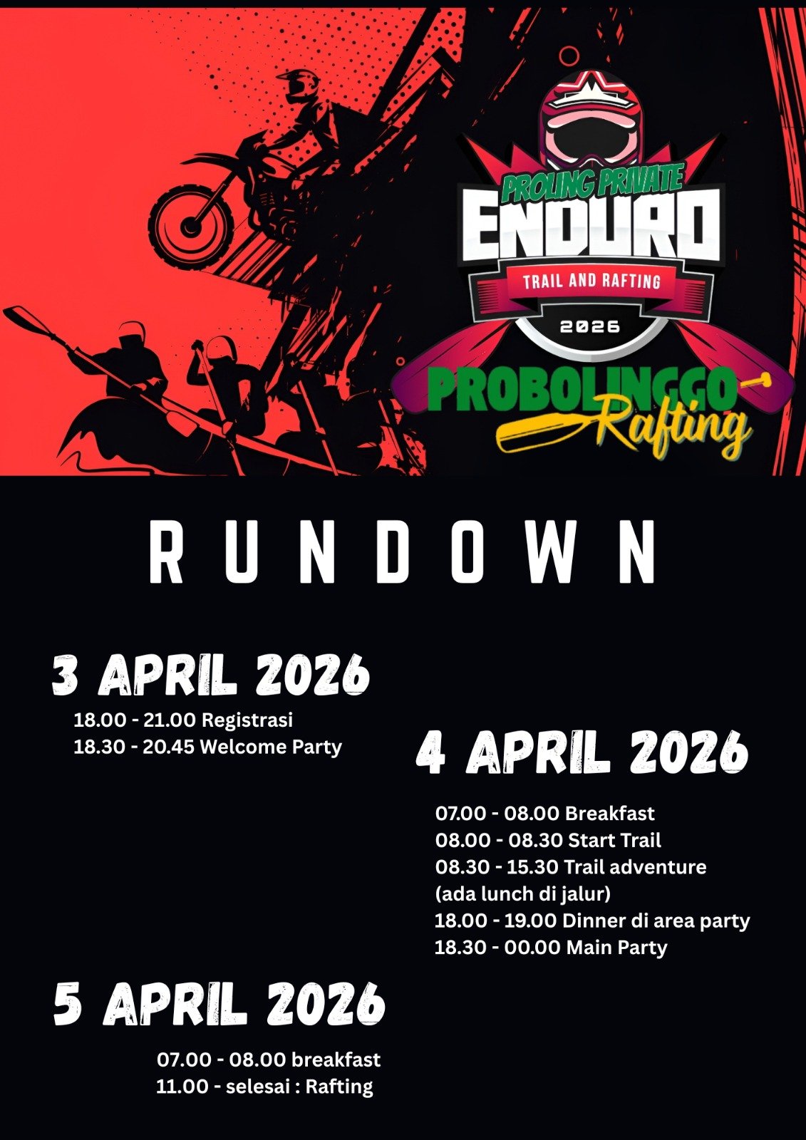 Probolinggo Siap Jadi Tuan Rumah Event Adventure Bergengsi “Proling Private Enduro Trail and Rafting 2026”