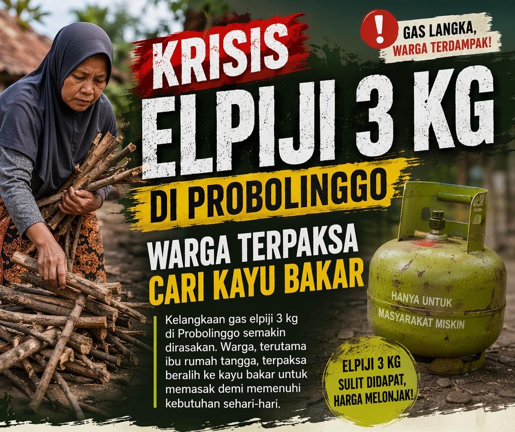 Krisis Elpiji 3 Kg di Probolinggo: Warga Terpaksa Cari Kayu Bakar, Pemkab Sebut Indikasi Panic Buying