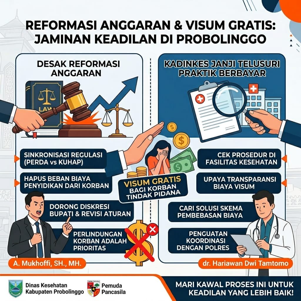 Kadinkes Probolinggo Janji Telusuri Praktik Visum Berbayar, Aktivis Hukum Desak Reformasi Anggaran