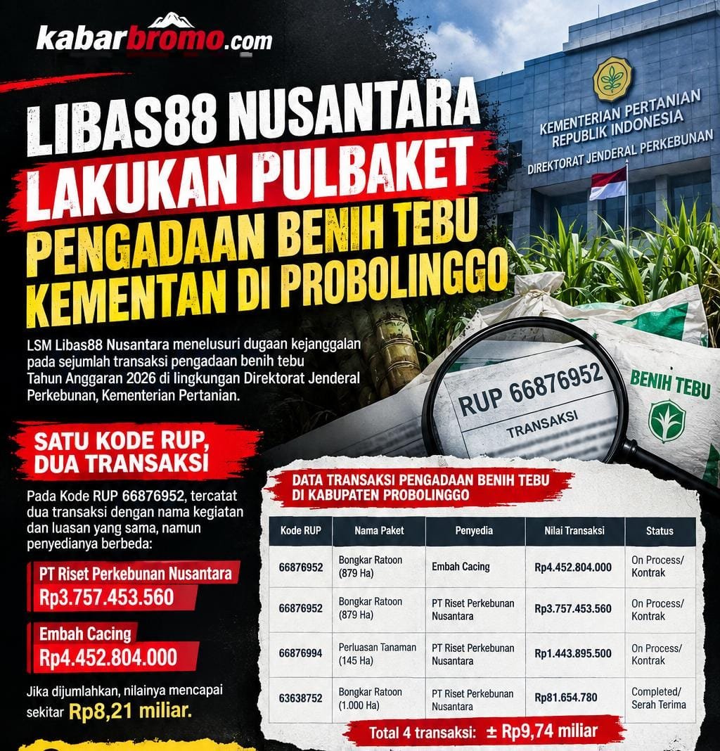 Libas88 Nusantara Lakukan Pulbaket Pengadaan Benih Tebu Kementan di Probolinggo